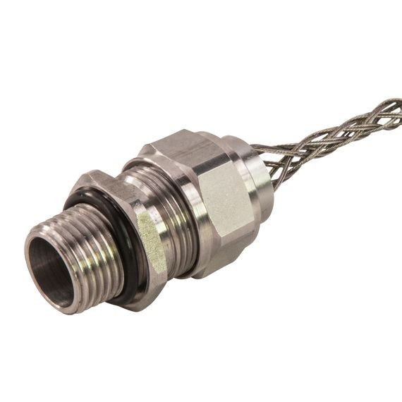 Stainless Steel Cord Grip Connector with Strain Relief Mesh